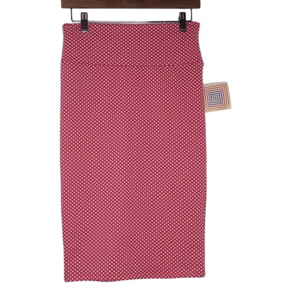 LuLaRoe‎ Pink & White Polka Dot Cassie Pencil Skirt
